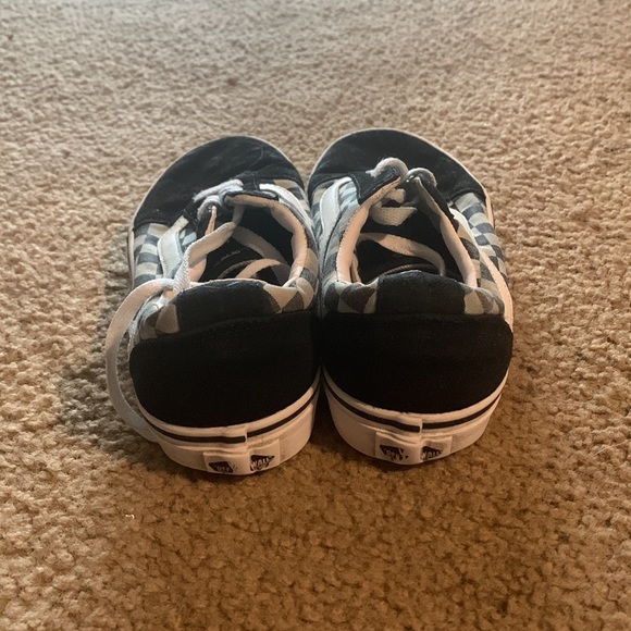 Black and Gray Checkered Vans - Picture 4 of 4